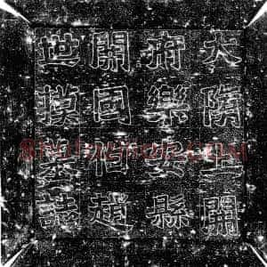 隋代《赵惠 墓志》拓片原图欣赏下载