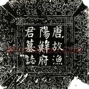 唐代《鲜腾 字顽之 墓志》拓片原图欣赏下载
