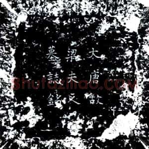 唐代《梁天真 墓志》拓片原图欣赏下载