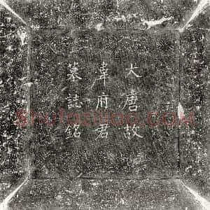 唐代《韦应 墓志》拓片原图欣赏下载