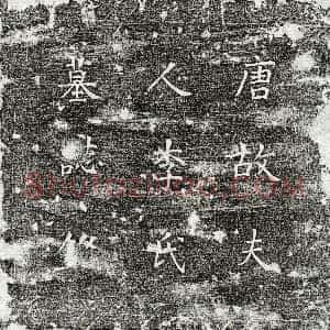 唐代《独孤君妻李氏 墓志》拓片原图欣赏下载