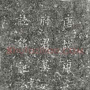 唐代《康绪 墓志》拓片原图欣赏下载