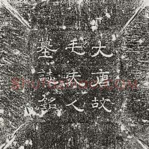 唐代《杜君妻毛氏 墓志》拓片原图欣赏下载