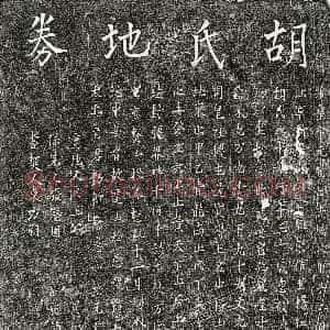 北宋《胡二十娘 买地券》拓片原图欣赏下载
