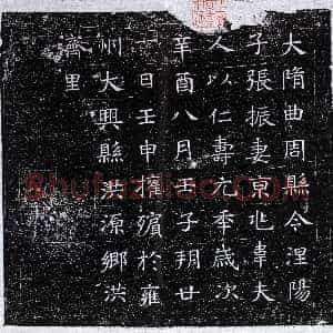 隋代《张振妻韦氏 墓志》拓片原图欣赏下载