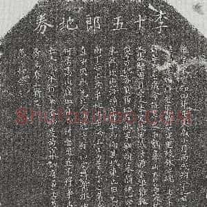 北宋《□君 买地券》拓片原图欣赏下载