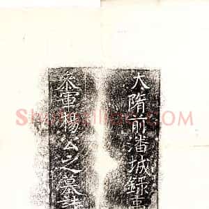 隋代《杨居 墓志》拓片原图欣赏下载