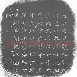唐代《蒋国夫人 墓志》拓片原图欣赏下载