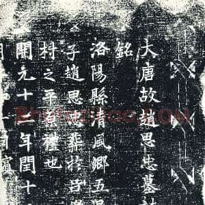 唐代《赵思忠 墓志》拓片原图欣赏下载