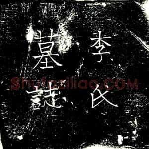 唐代《李氏 墓志》拓片原图欣赏下载