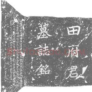 唐代《田侁 墓志》拓片原图欣赏下载