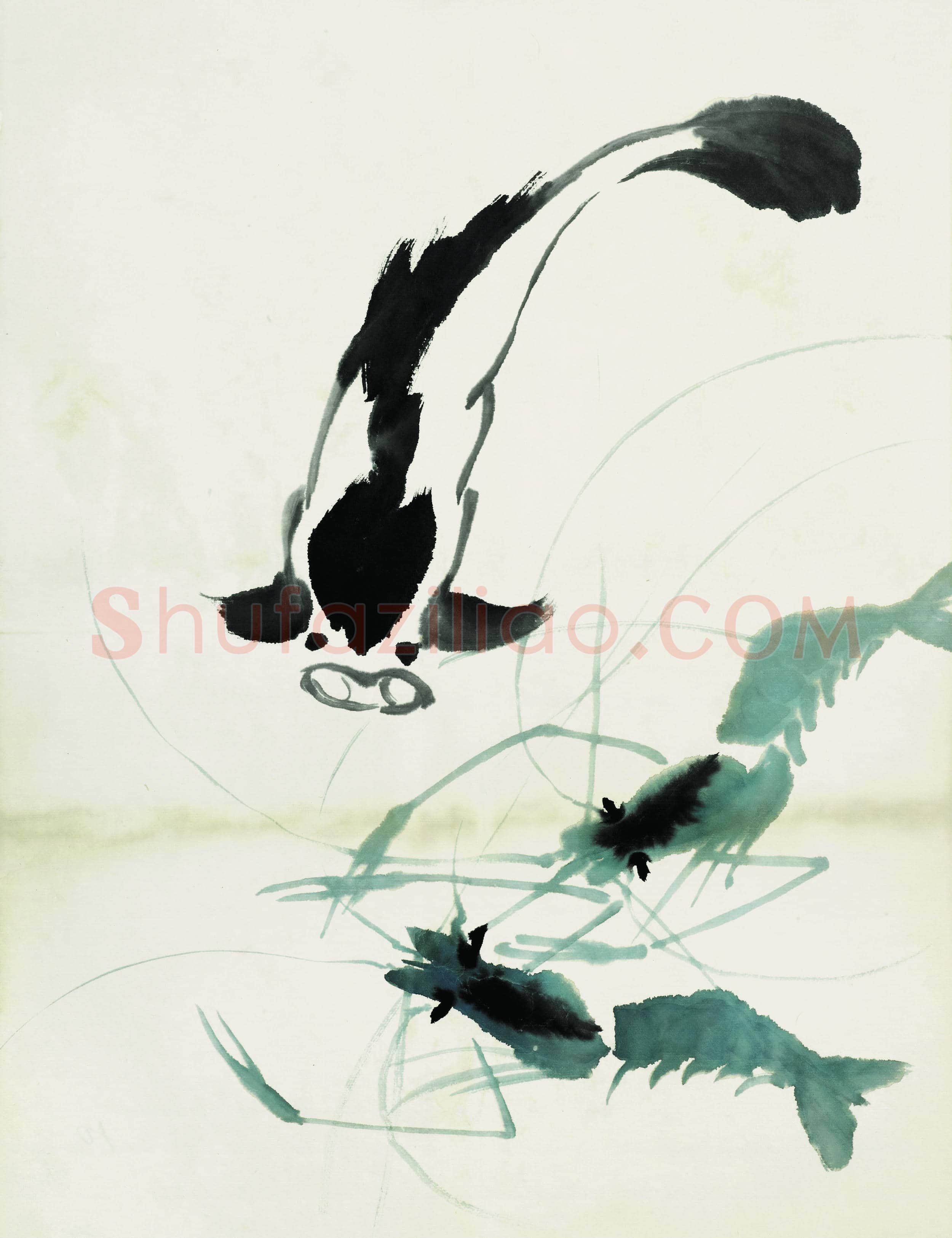 齐白石 鱼虾册页-07