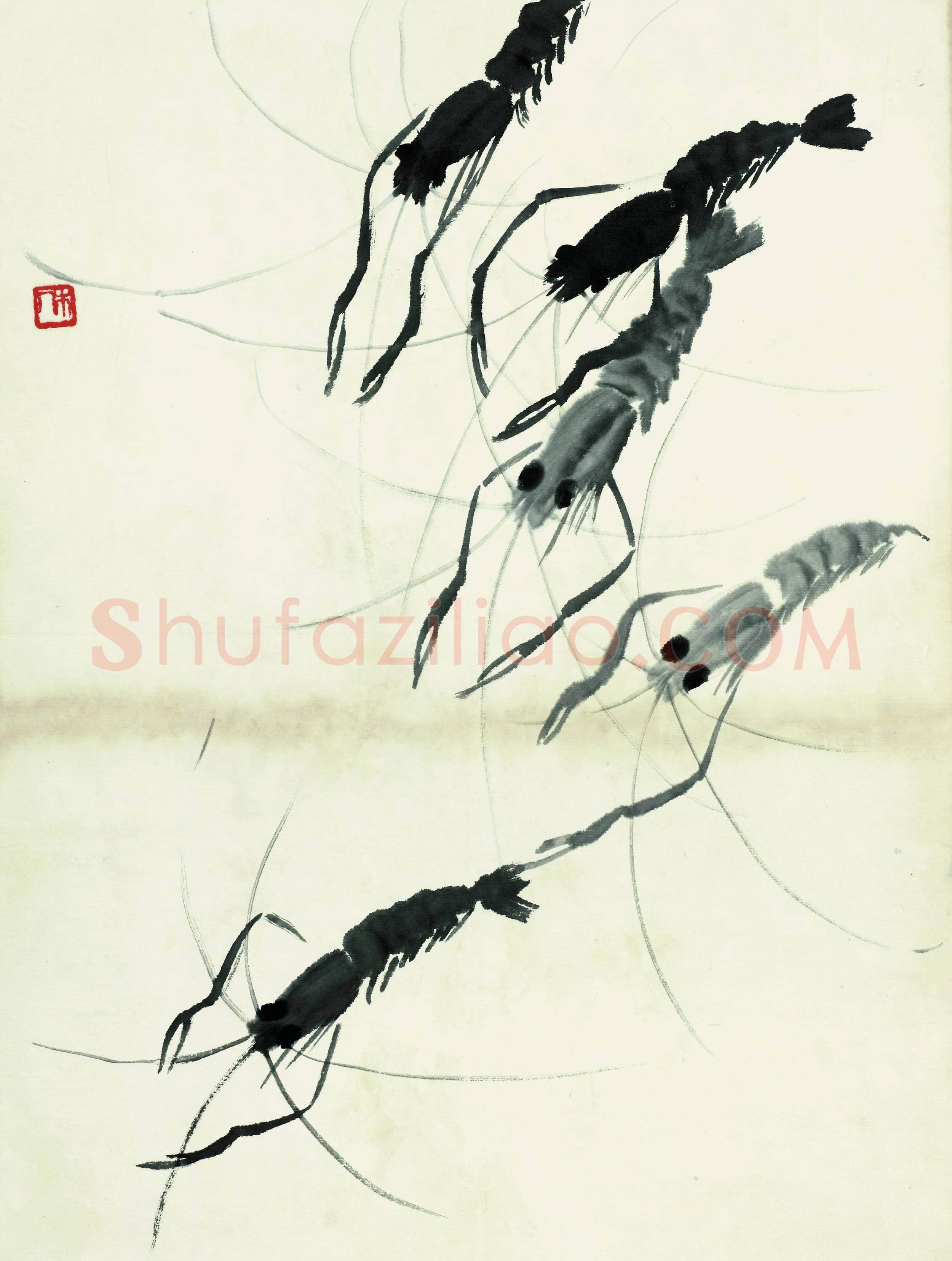 齐白石 鱼虾册页-37