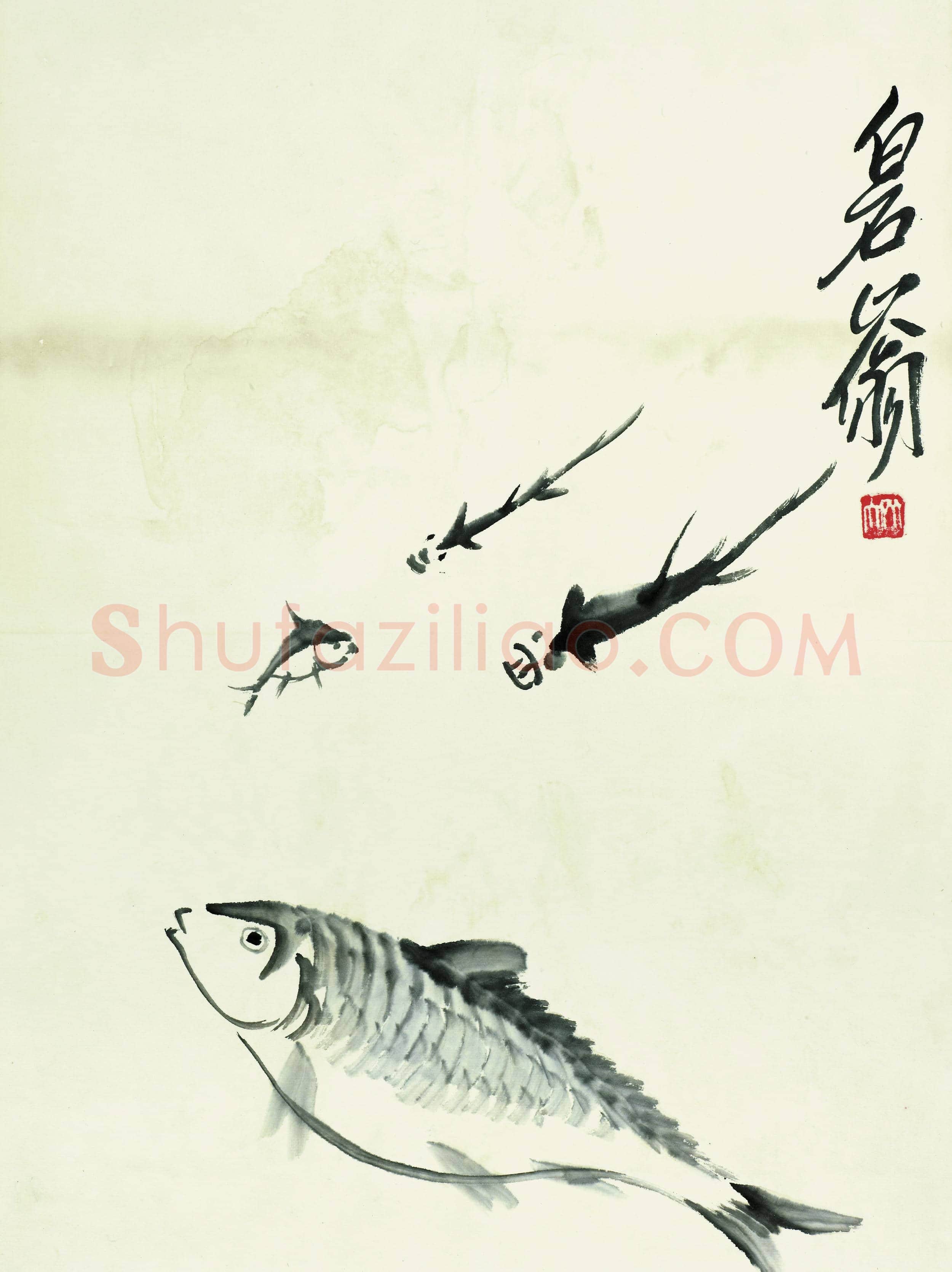 齐白石 鱼虾册页-55