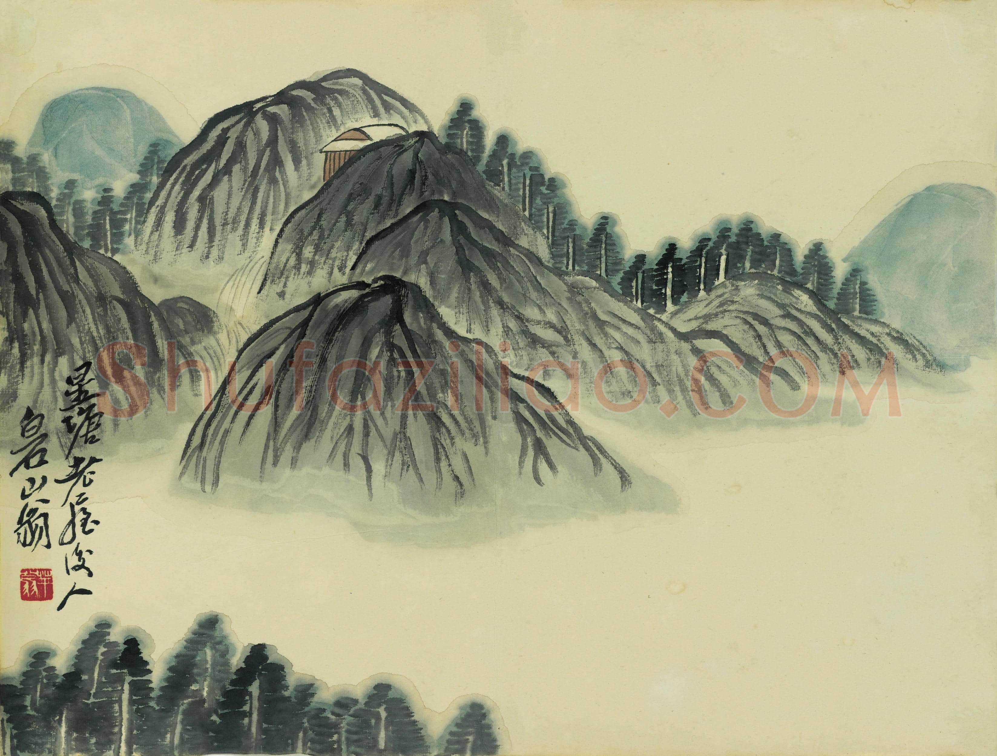 齐白石 借山图册-18