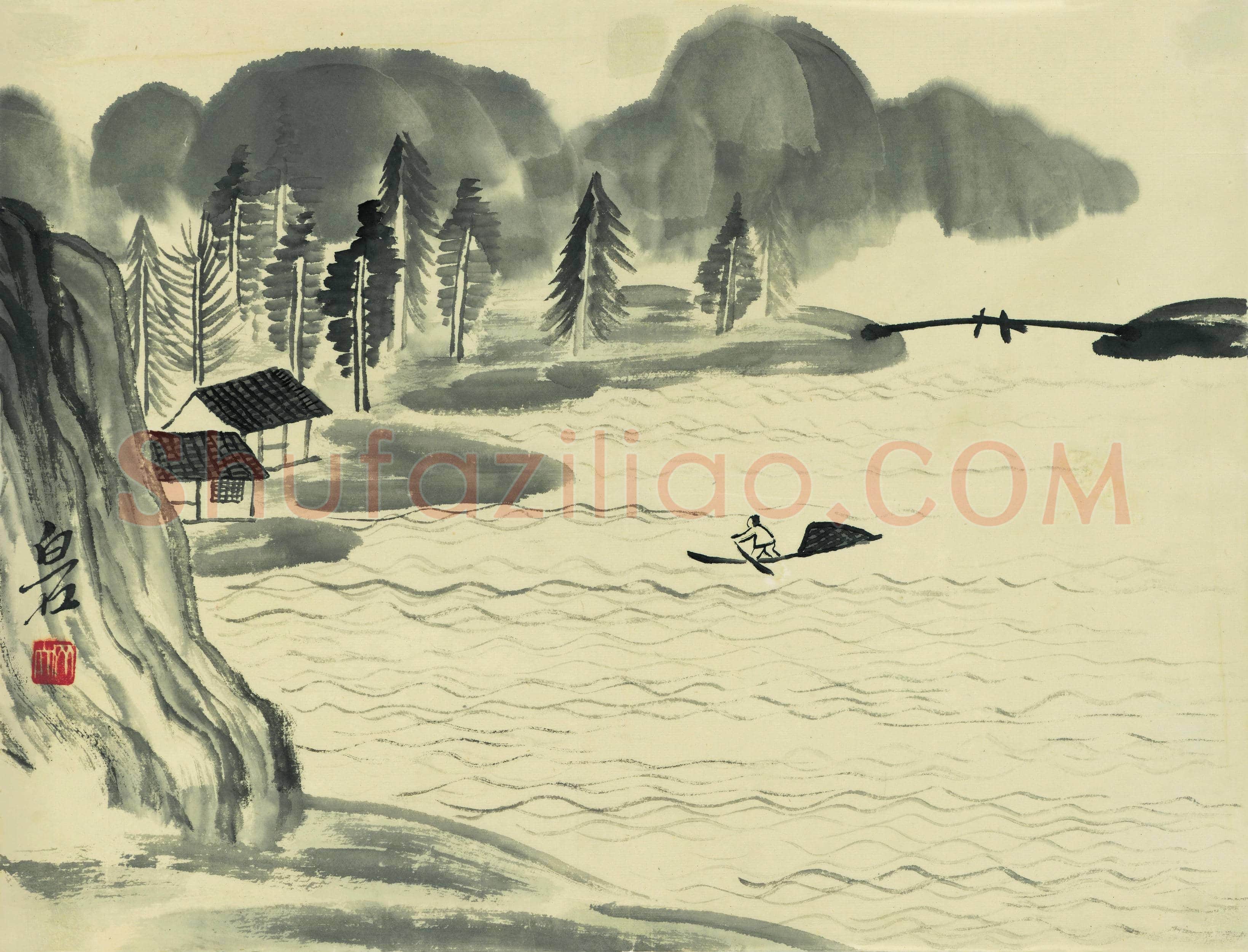 齐白石 借山图册-19