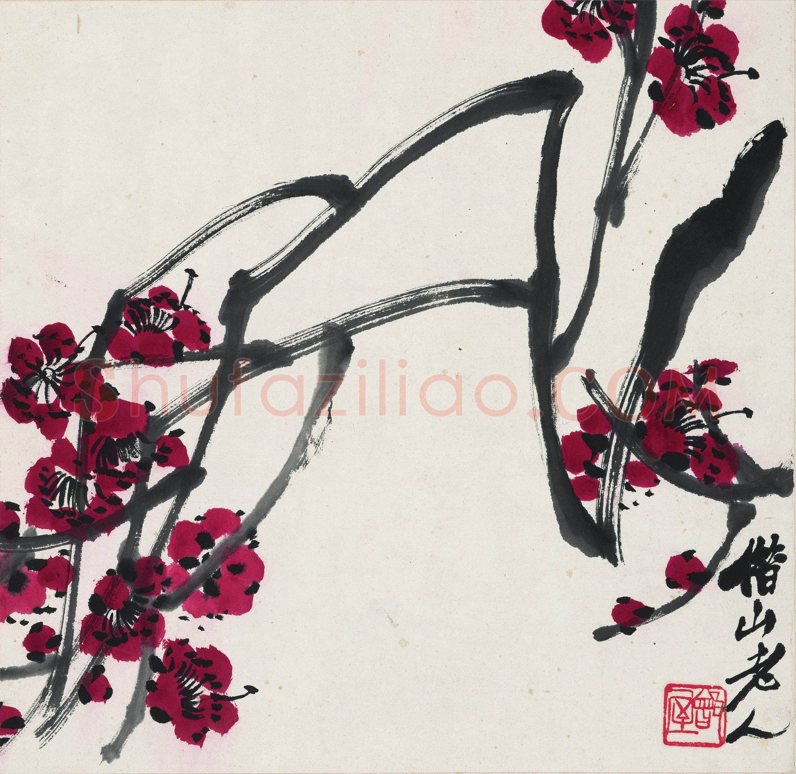 齐白石 梅花图-02