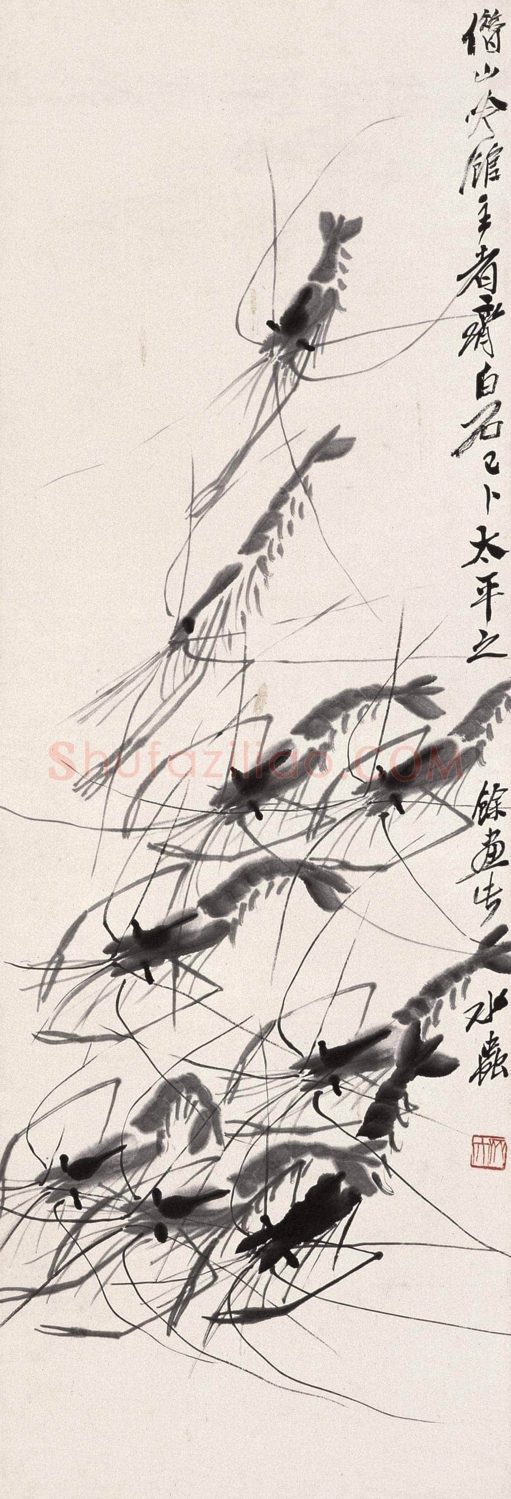 齐白石 群虾-01