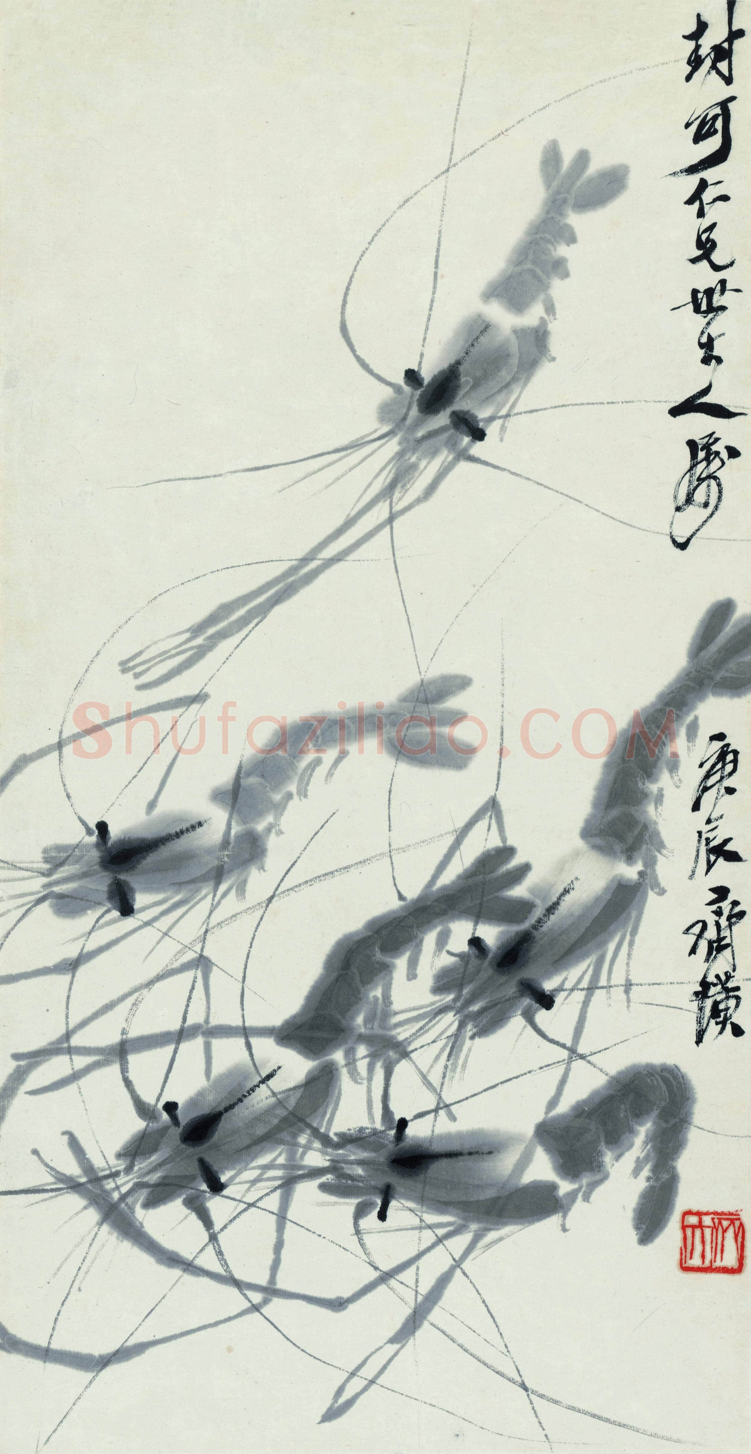 齐白石 虾-04