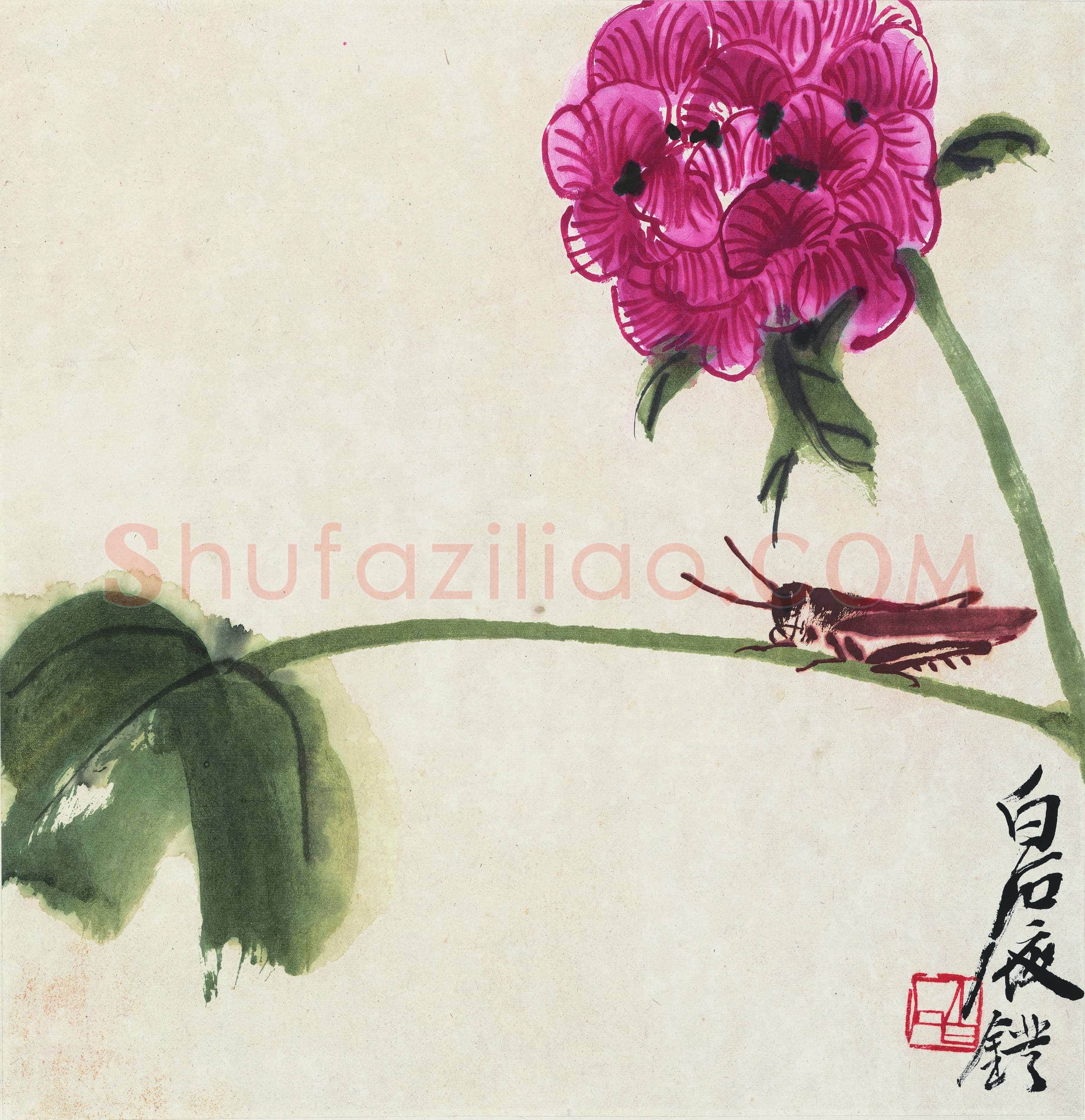 齐白石 蚱蜢图