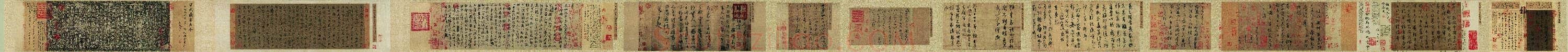 东晋 王羲之 墨迹合集 纸本 版本一 28.3x866
