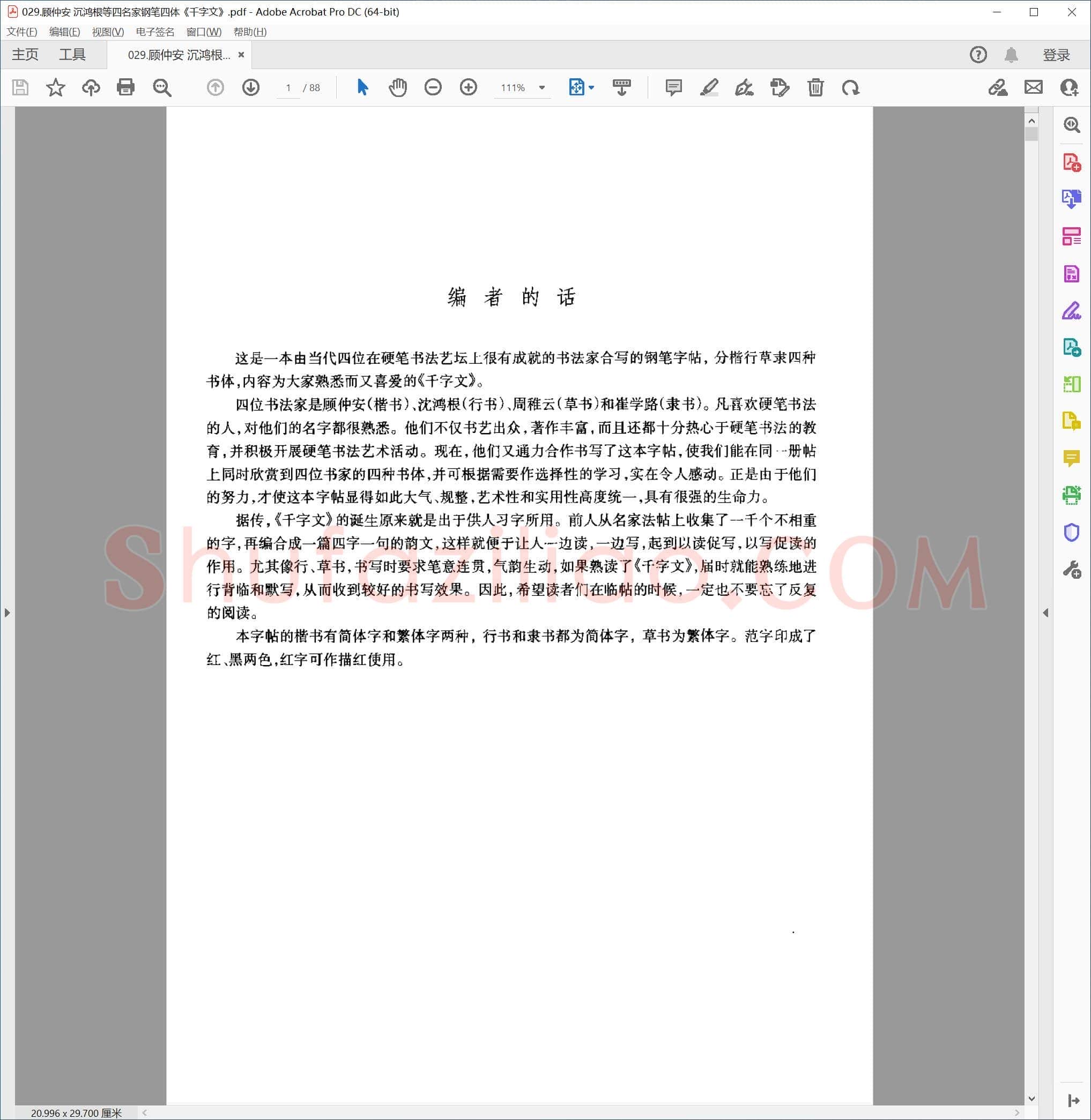 顾仲安 沉鸿根等四名家钢笔四体《千字文》
