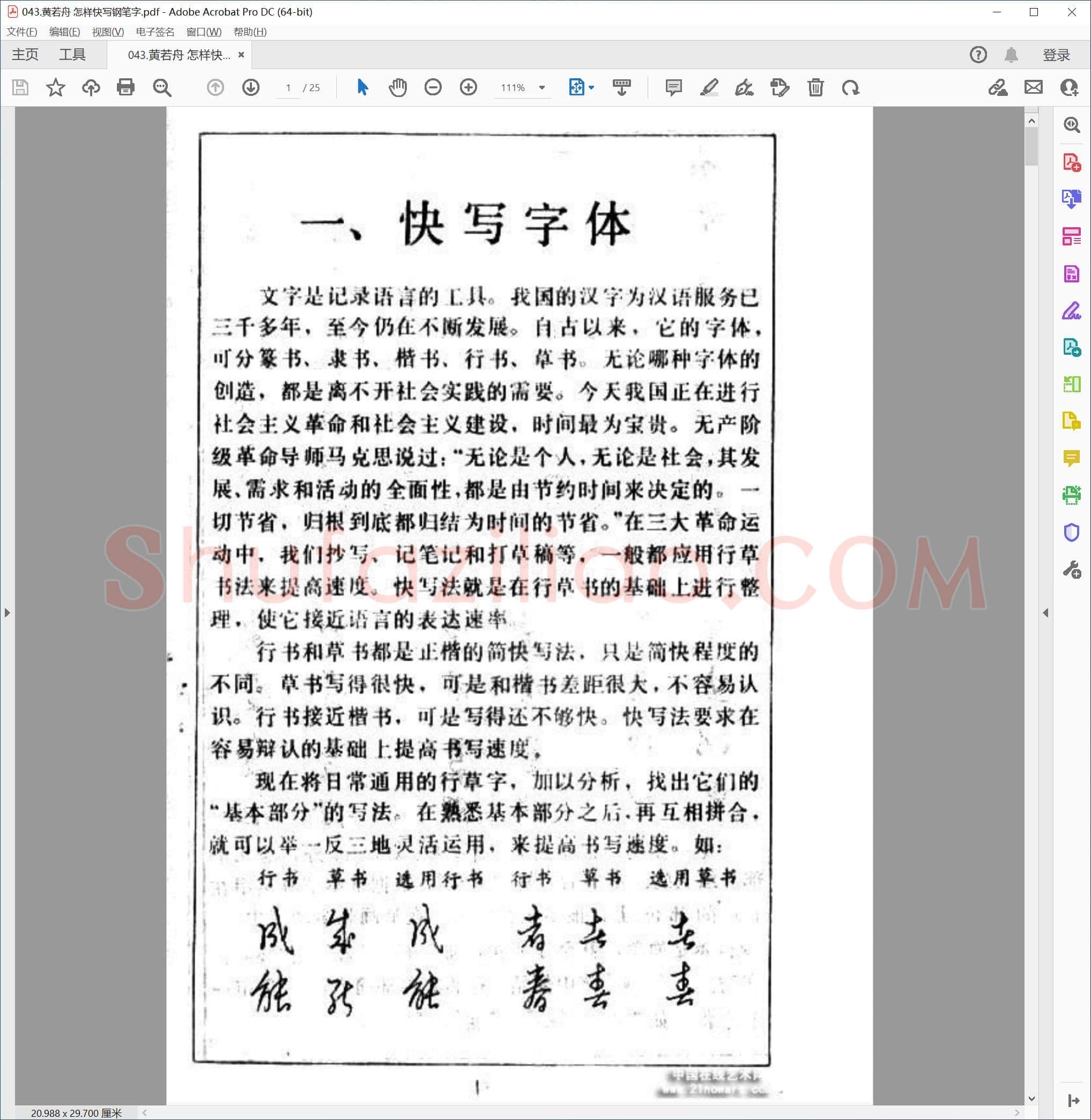 黄若舟 怎样快写钢笔字