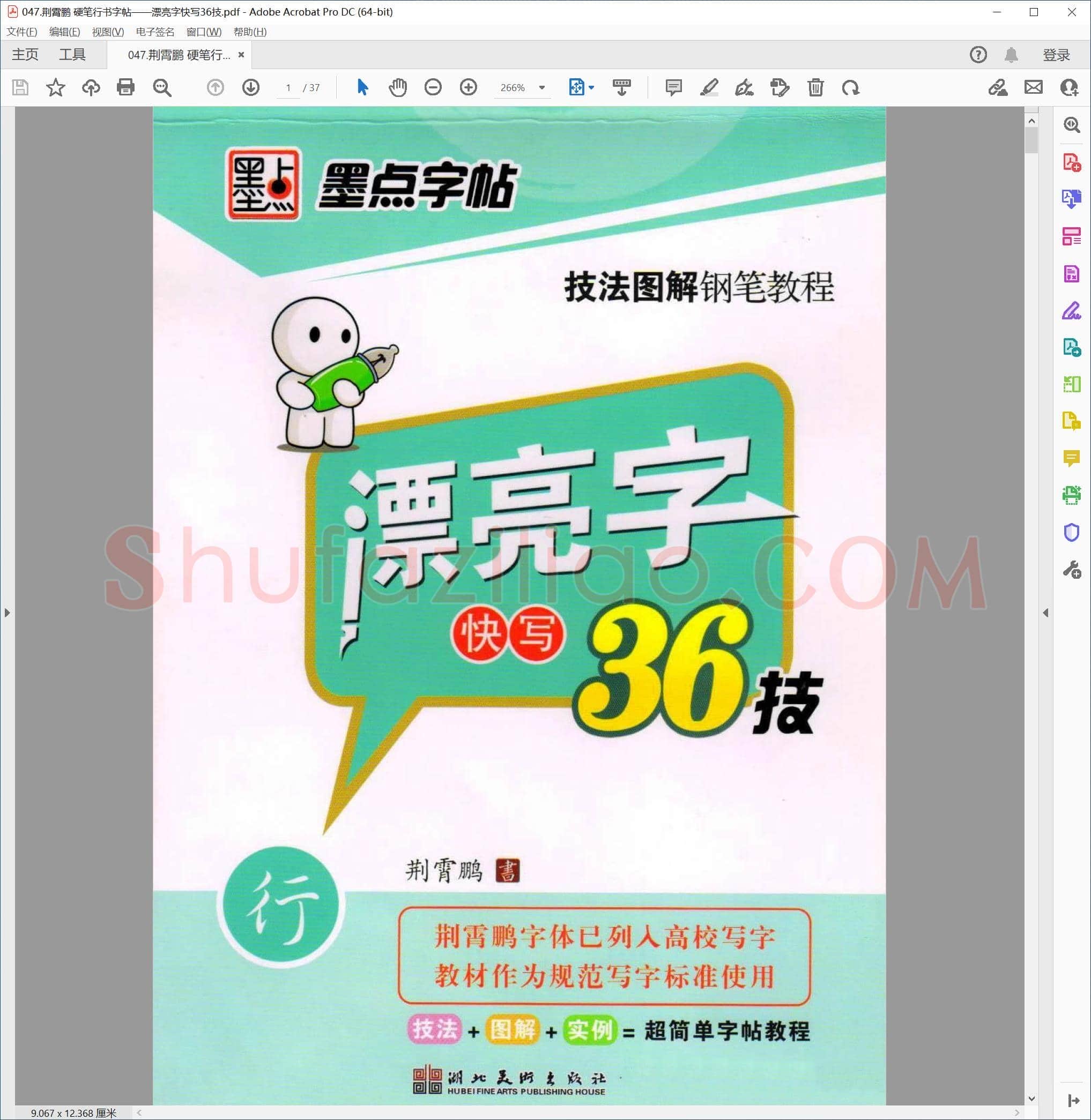 荆霄鹏 硬笔行书字帖 漂亮字快写36技