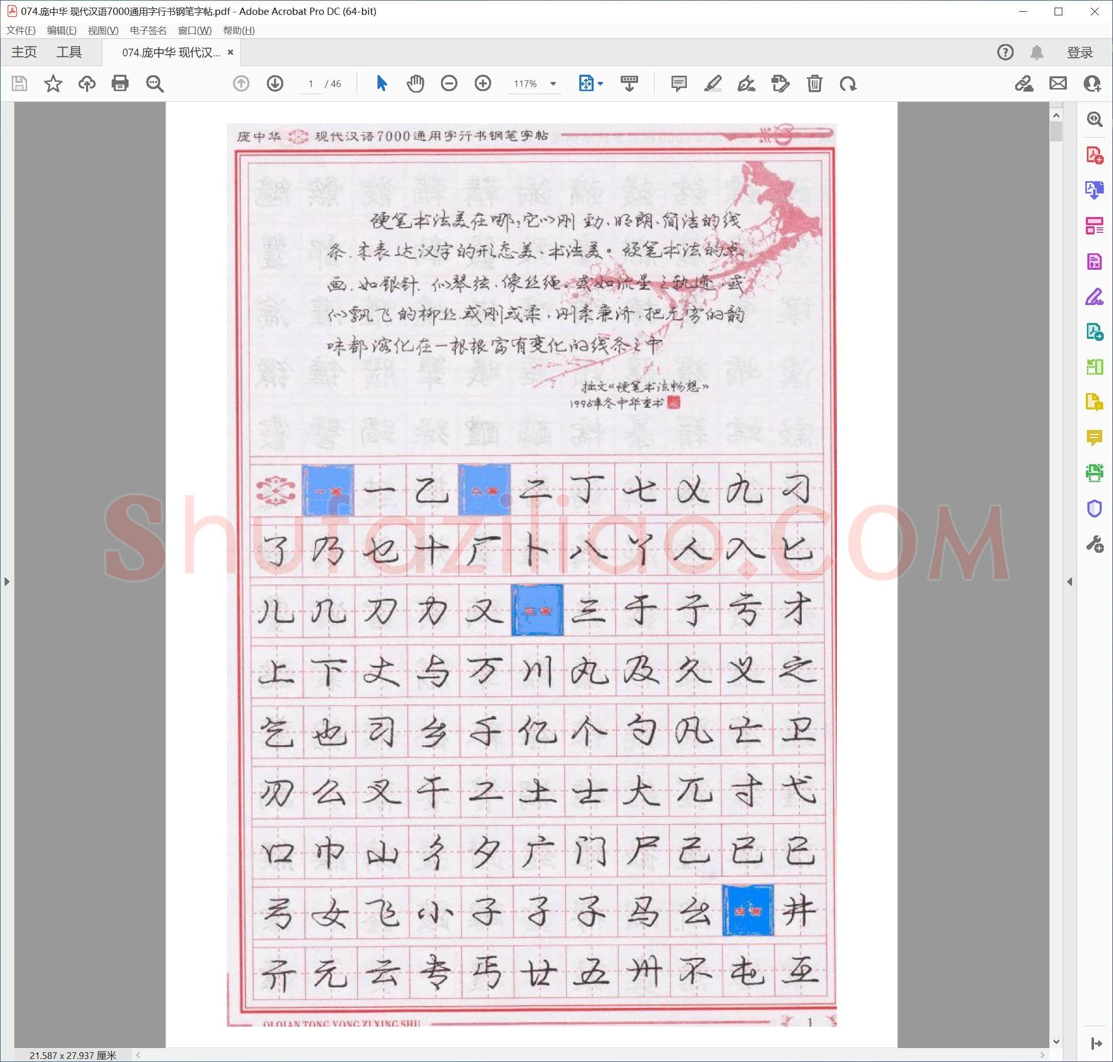 庞中华 现代汉语7000通用字行书钢笔字帖