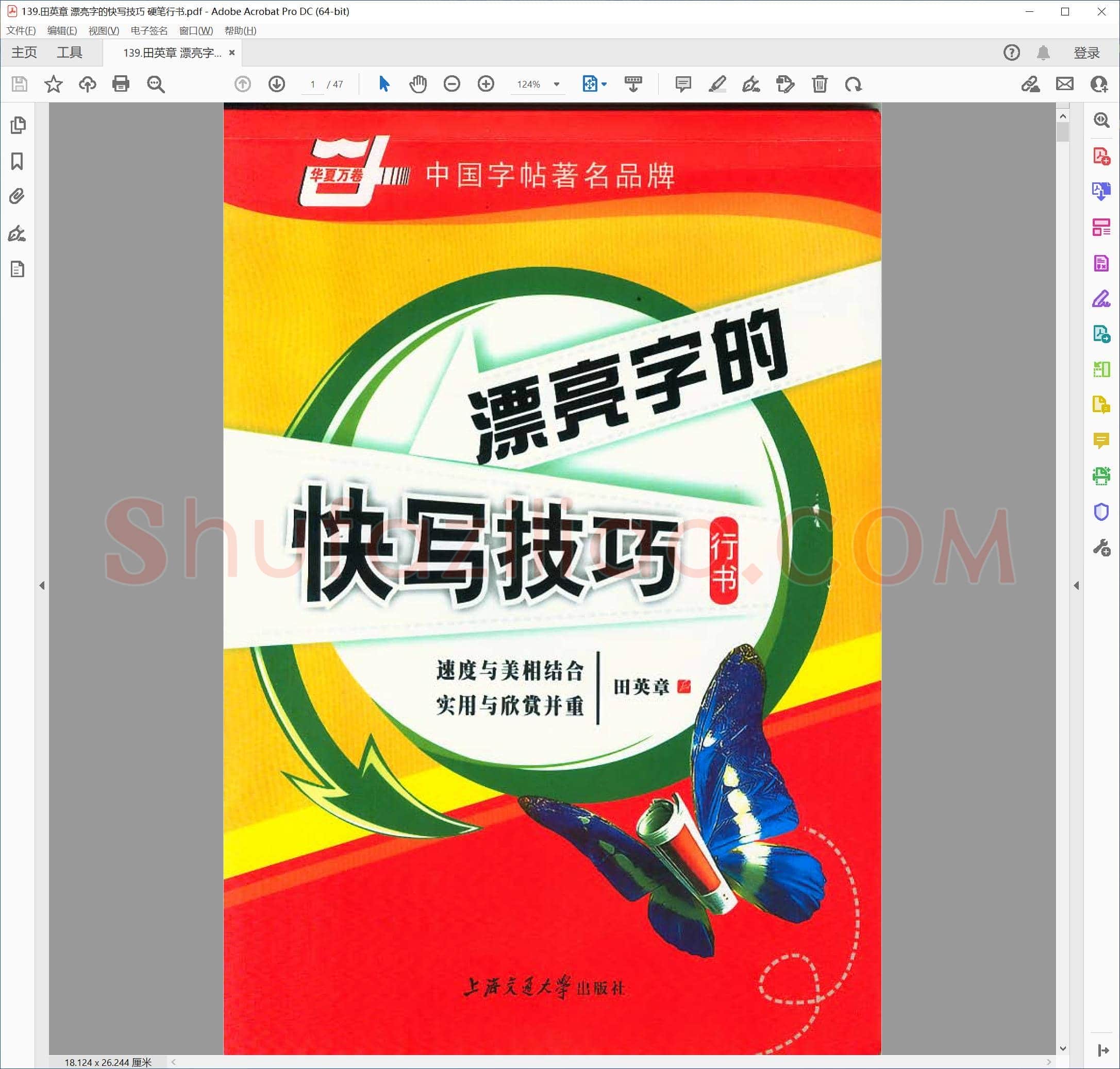 田英章 漂亮字的快写技巧 硬笔行书