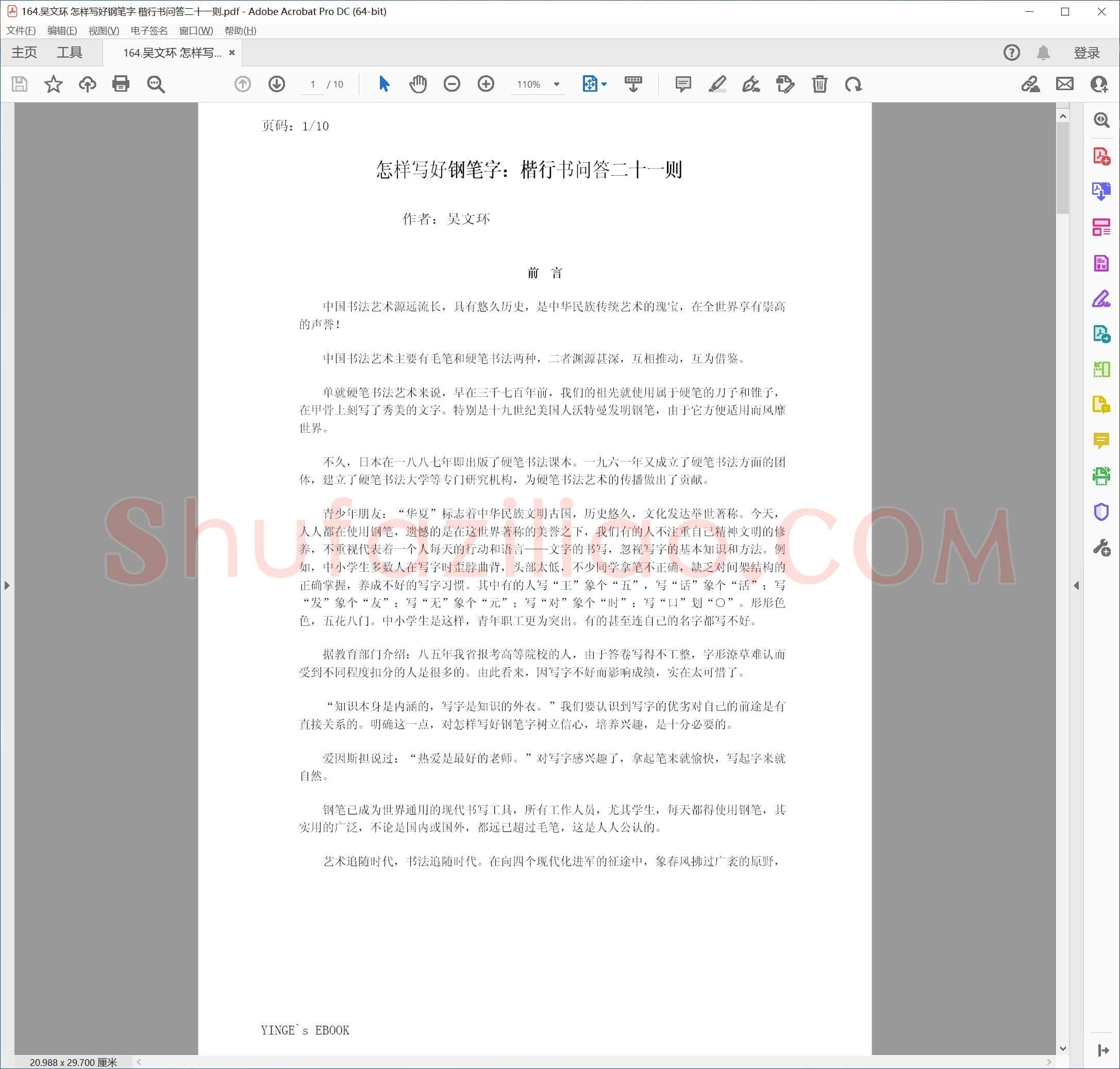 吴文环 怎样写好钢笔字 楷行书问答二十一则