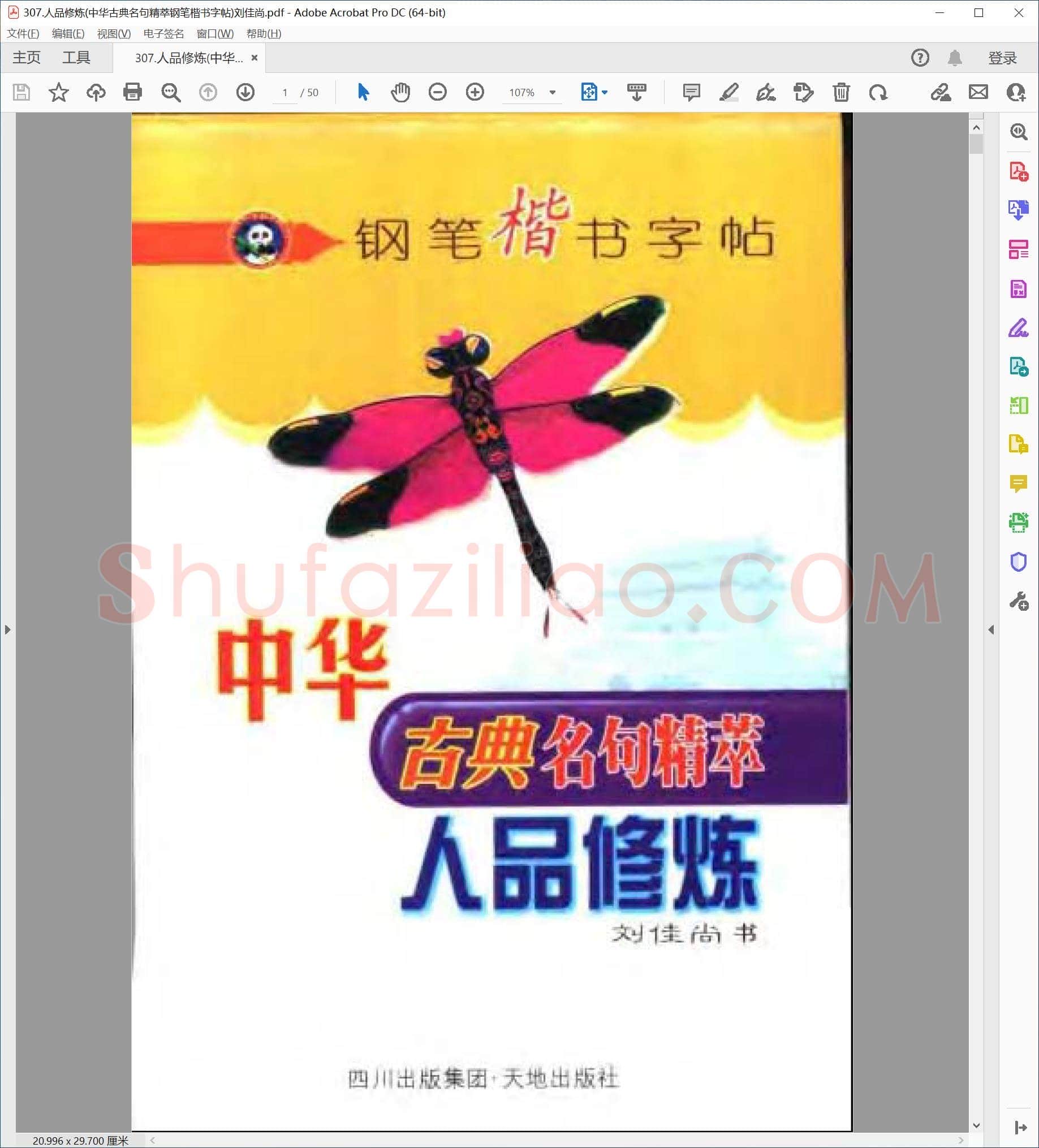 刘佳尚 人品修炼 中华古典名句精萃钢笔楷书字帖