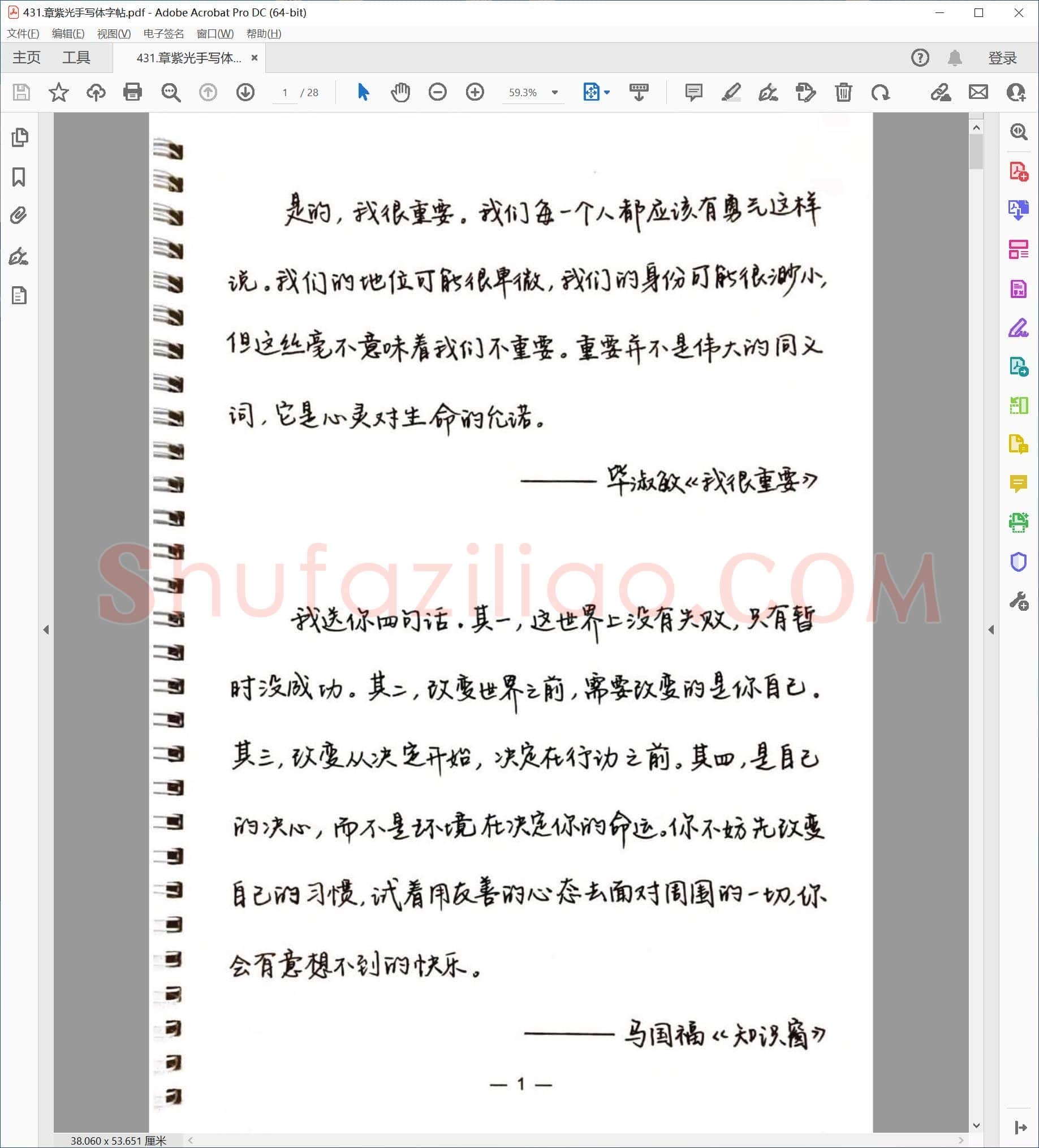 章紫光 行书字帖 手写体字帖