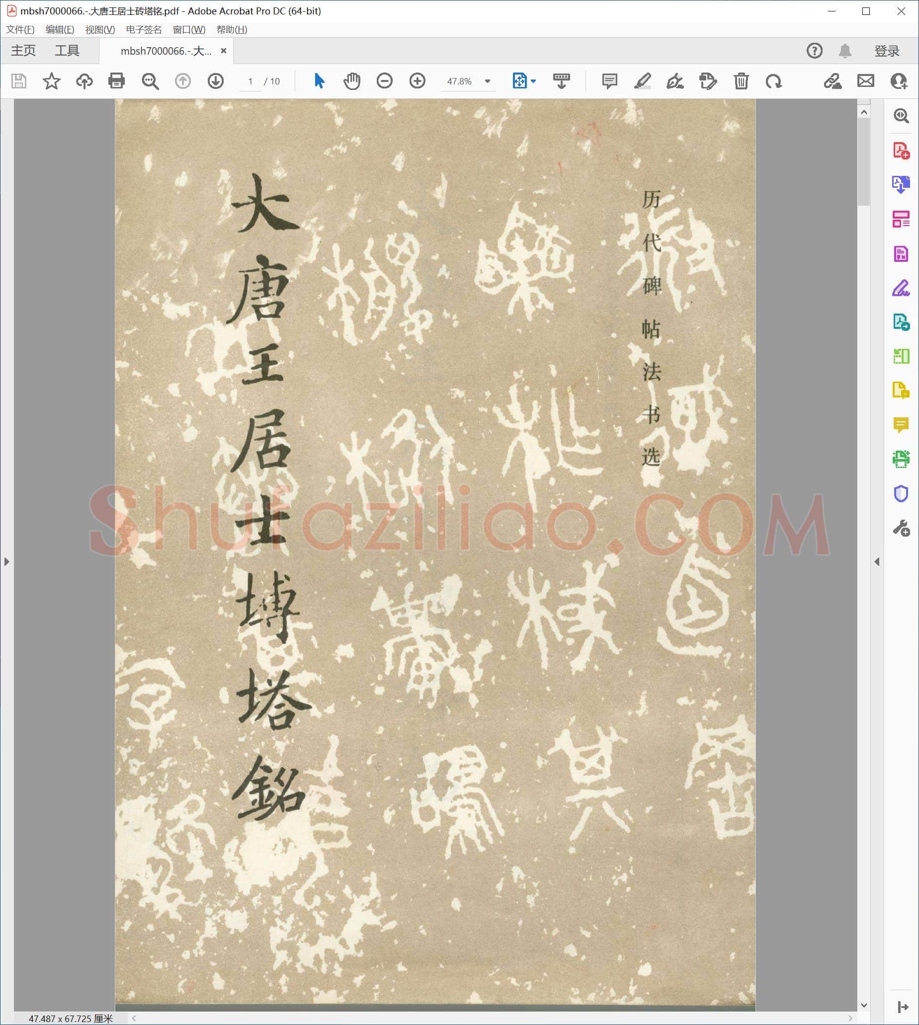 大唐王居士砖塔铭