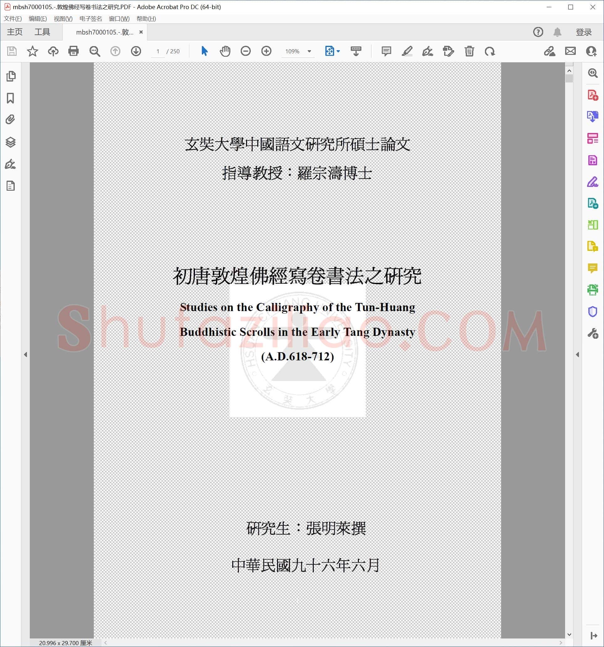 敦煌佛经写卷书法之研究