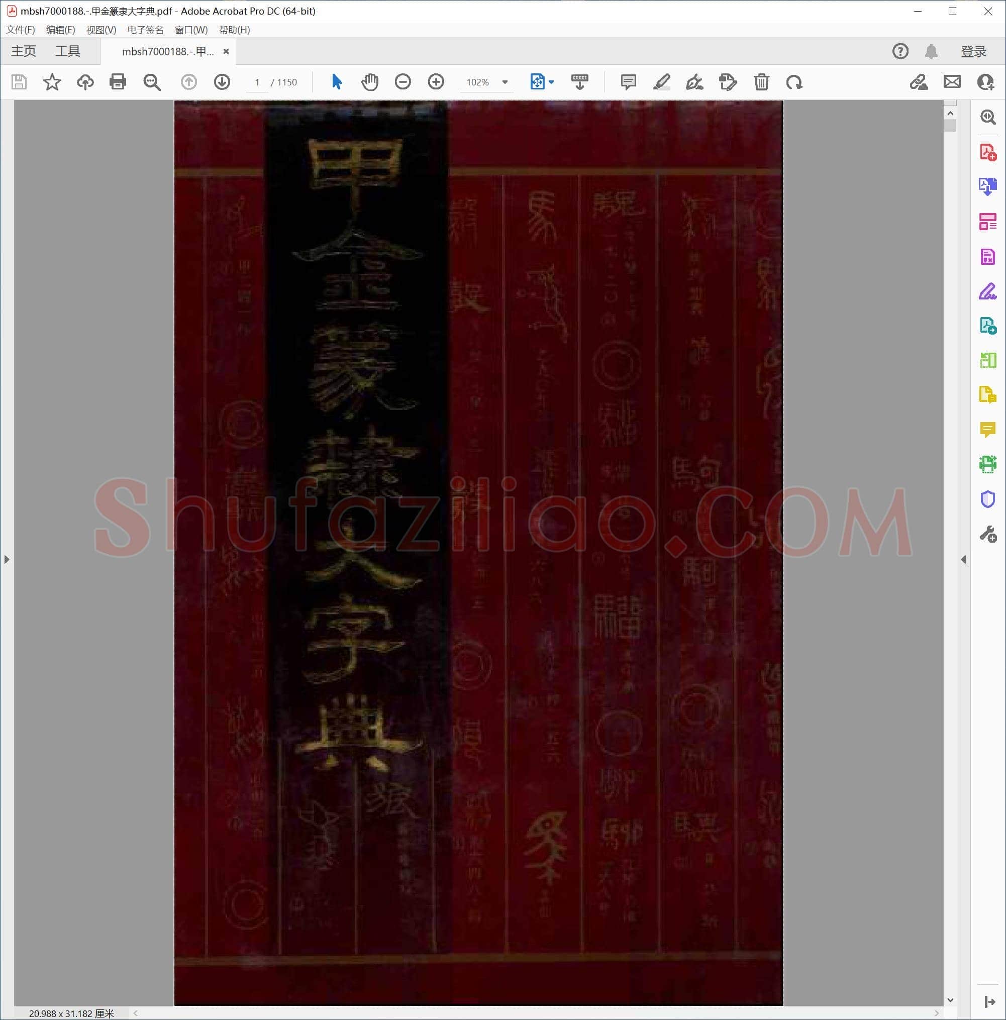 甲金篆隶大字典