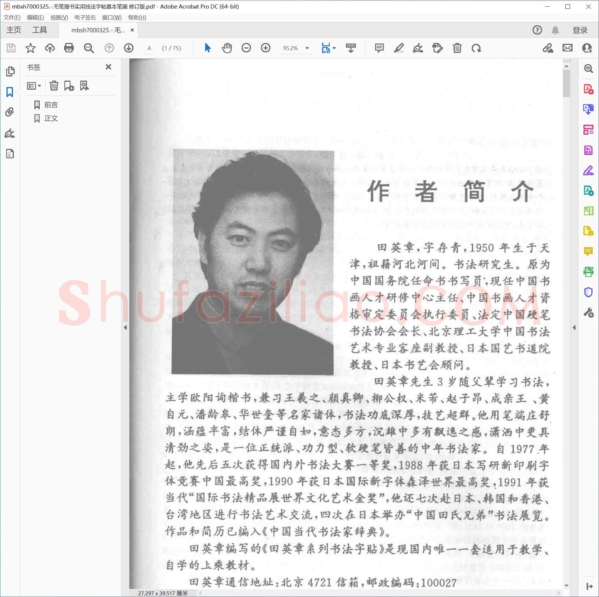 毛笔揩书实用技法字帖基本笔画 修订版