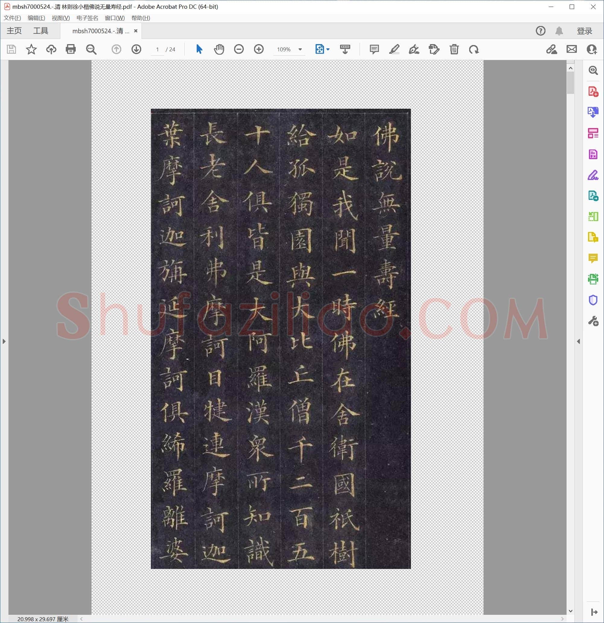 清 林则徐小楷佛说无量寿经