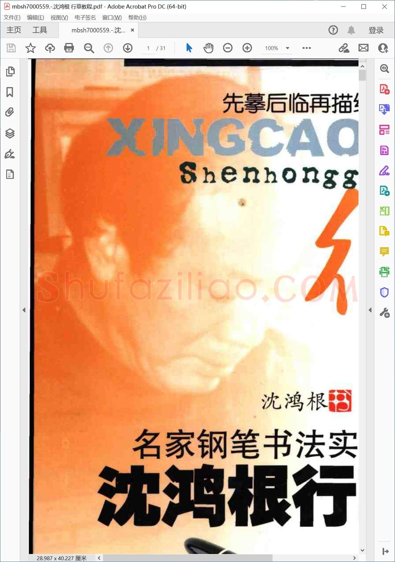 沈鸿根 行草教程