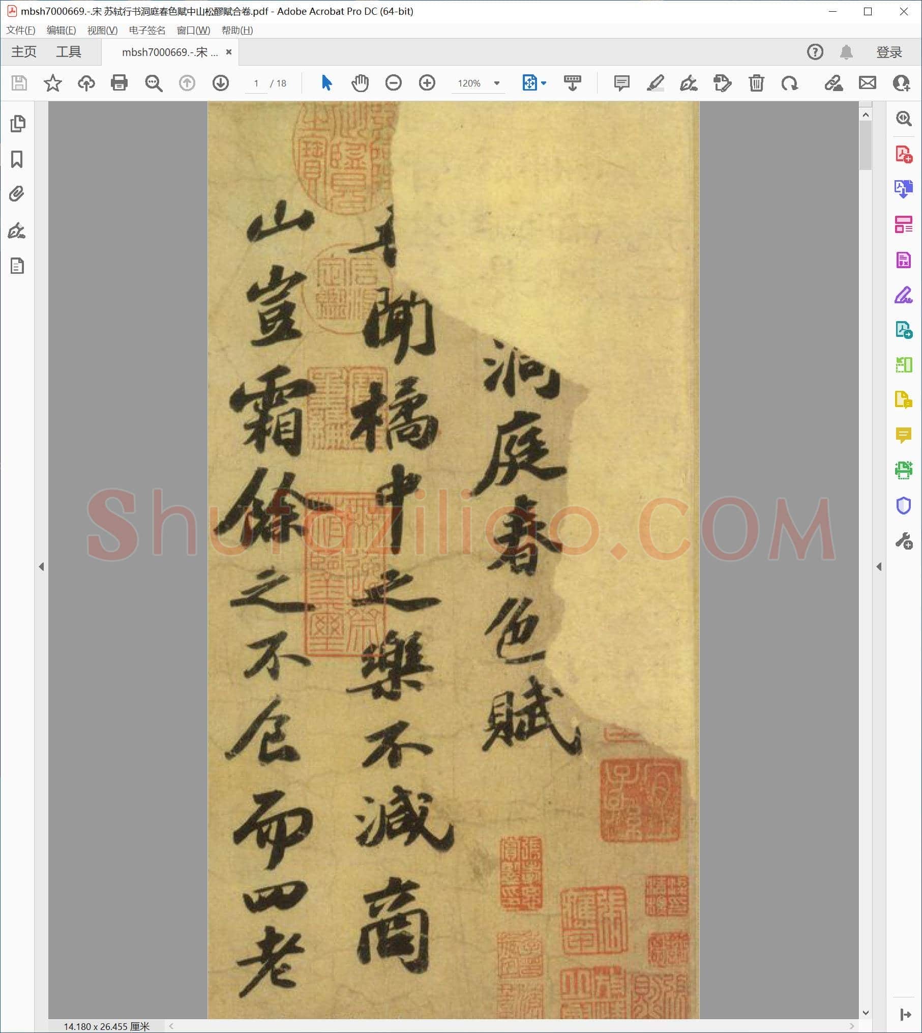 宋 苏轼行书洞庭春色赋中山松醪赋合卷