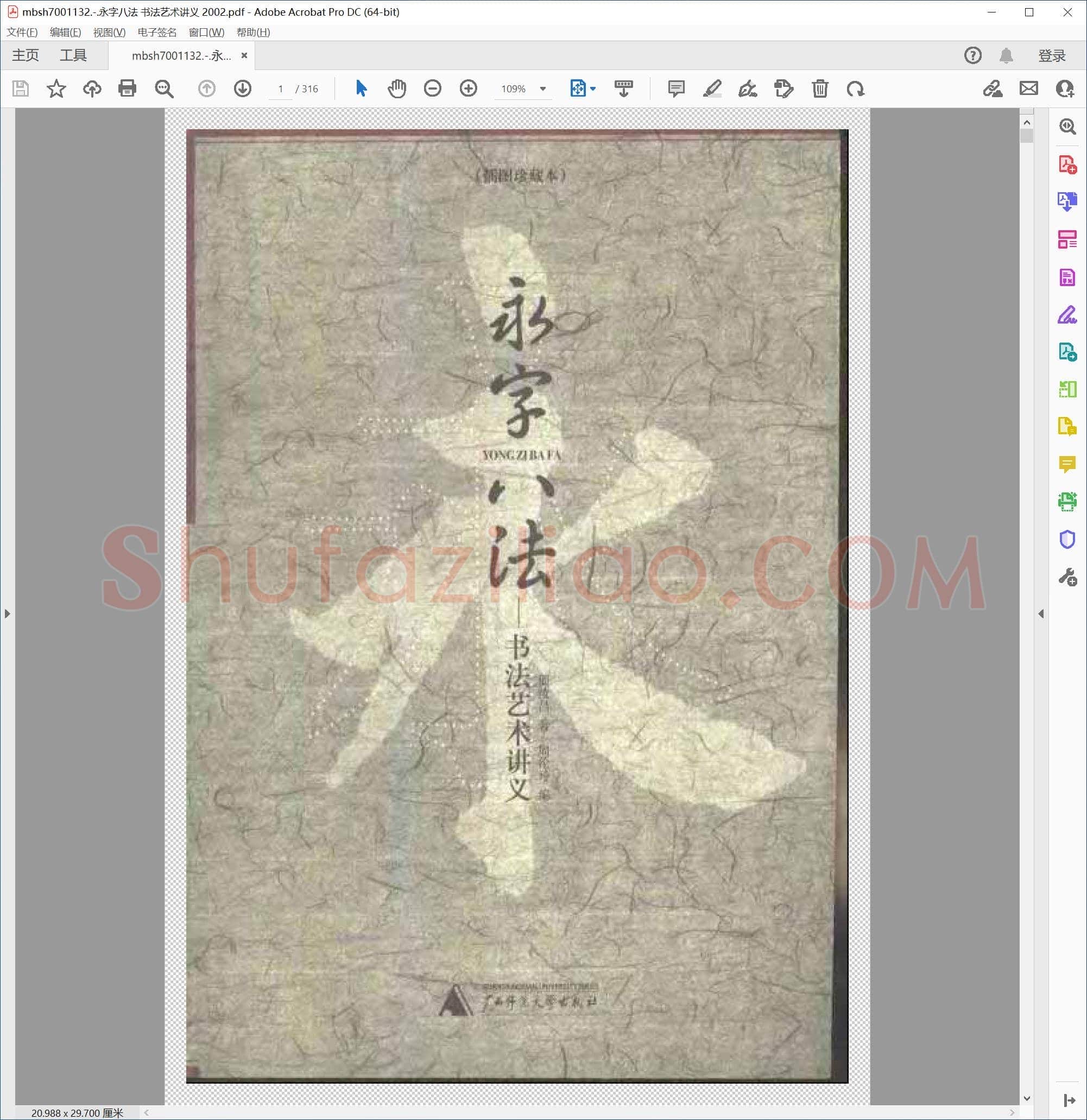 永字八法 书法艺术讲义 2002