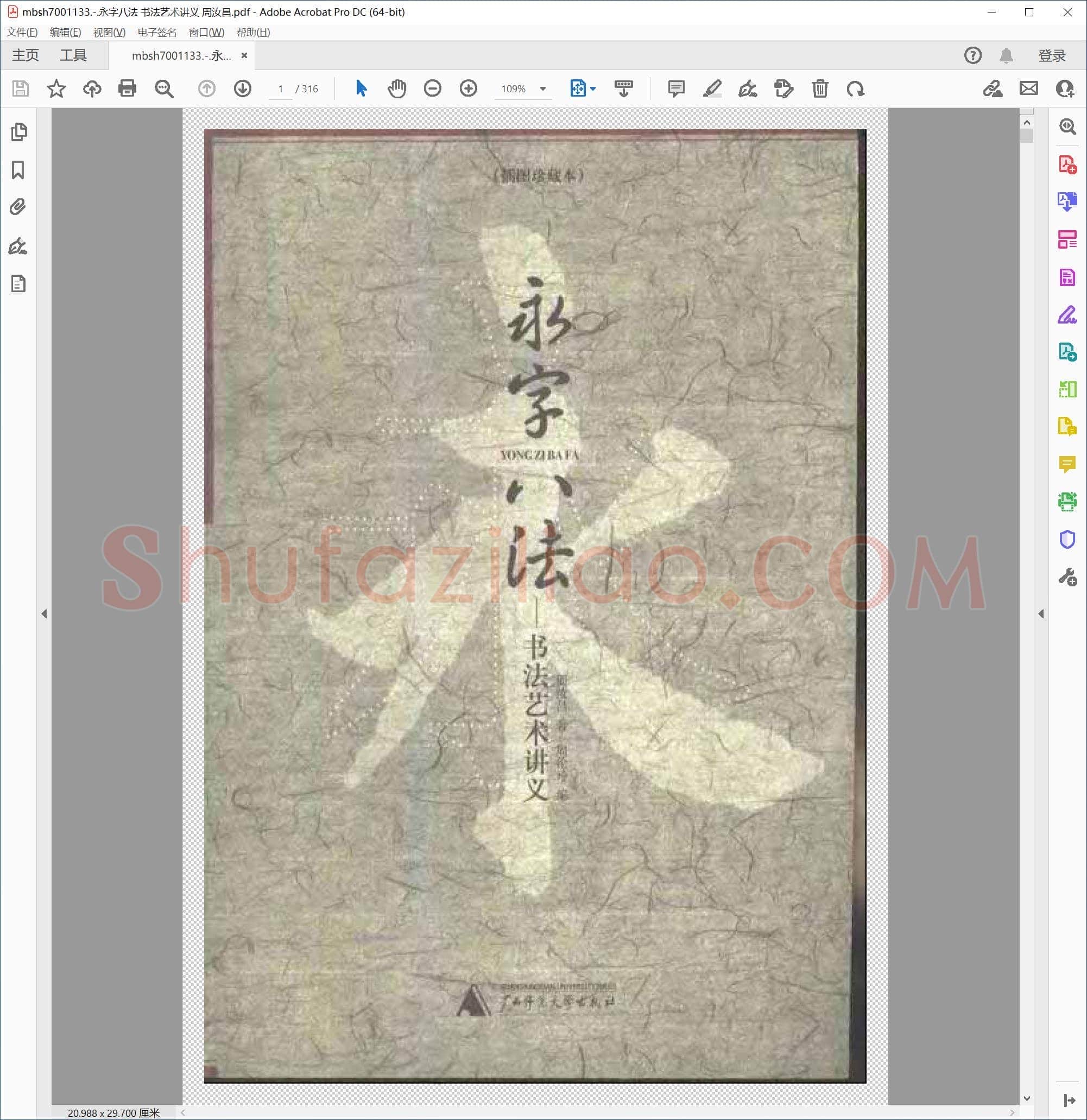 永字八法 书法艺术讲义 周汝昌