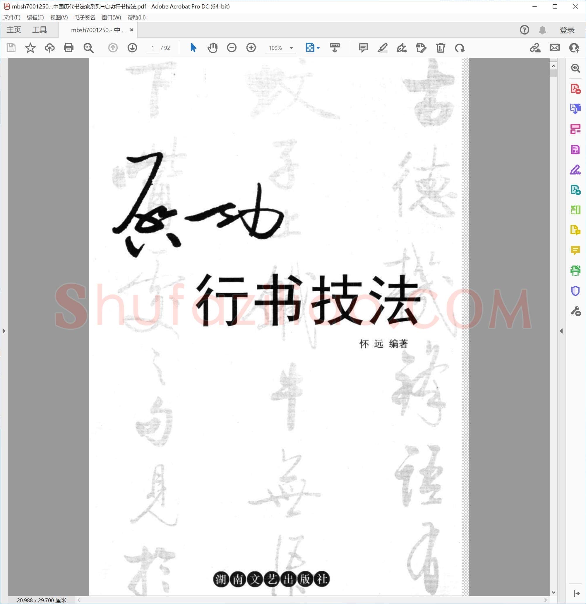 中国历代书法家系列─启功行书技法