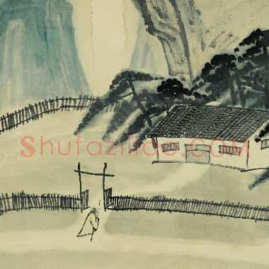 近现代齐白石国画山水作品《借山图册-03.TIF》高清大图资源下载