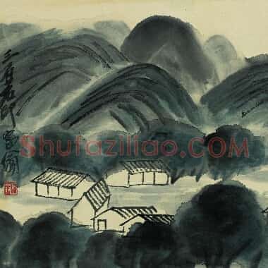 近现代齐白石国画山水作品《借山图册-05.TIF》高清大图资源下载