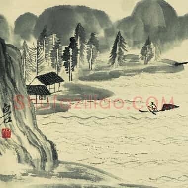 近现代齐白石国画山水作品《借山图册-19.TIF》高清大图资源下载