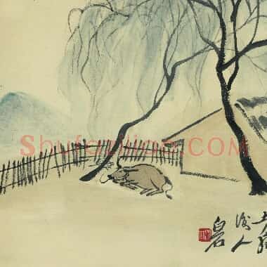 近现代齐白石国画山水作品《借山图册-21.TIF》高清大图资源下载