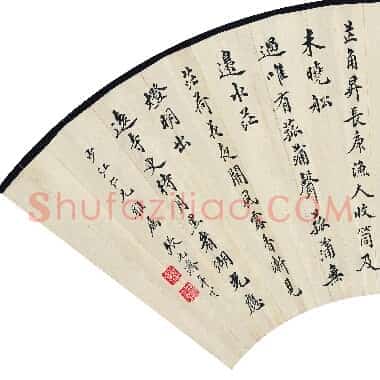 近现代齐白石国画花鸟扇面作品《曹克家 耄耋图扇-02.TIF》高清大图资源下载