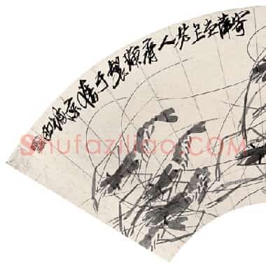 近现代齐白石国画花鸟扇面作品《扇面 正面-03.TIF》高清大图资源下载