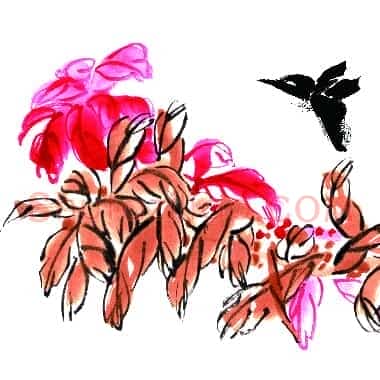 近现代齐白石国画《花.TIF》高清大图资源下载